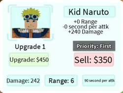 Kid Zaruto (Kid Naruto) | Roblox: All Star Tower Defense
