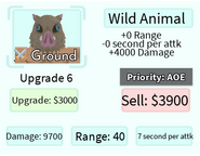 Wild Animal Upgrade 6 Card