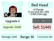 Red Head Upgrade 3 Card