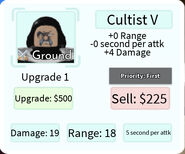 Cultist V Upgrade 1 Card