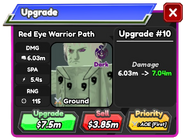 Red Eye Warrior Path Upgrade 9 Card