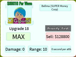 Bellma (Money Corp) - Bulma, Roblox: All Star Tower Defense Wiki