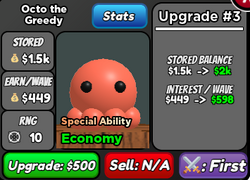 Octo The Greedy, Roblox: All Star Tower Defense Wiki