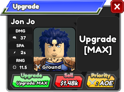 Jon Jo (Jonathan Joestar), Roblox: All Star Tower Defense Wiki