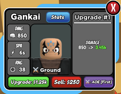 Gankai (Kaos), Roblox: All Star Tower Defense Wiki