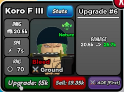 Koro (Mystical) - Zoro (Wano), Roblox: All Star Tower Defense Wiki