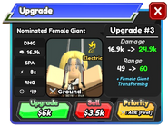 Nominated Female Giant Upgrade 2 Card