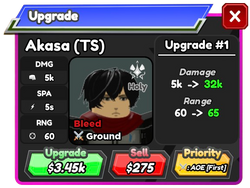 Akasa (TS) - Mikasa (Timeskip), Roblox: All Star Tower Defense Wiki