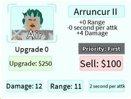 Arruncur II Base Upgrade Card