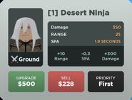 Desert Ninja Upgrade 1 Card