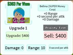 Bellma (Money Corp) - Bulma, Roblox: All Star Tower Defense Wiki