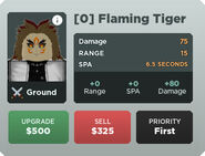 Flaming Tiger Deployment Card