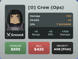 Crow (Ops) - Itachi, Roblox: All Star Tower Defense Wiki