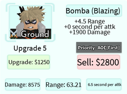 Bomba (Katsuki Bakugo), Roblox: All Star Tower Defense Wiki