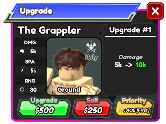 The Grappler (Baki Hanma)  Roblox: All Star Tower Defense Wiki