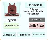 Demon II Base Upgrade Card
