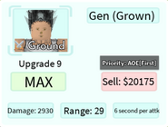 Gen (Grown) Upgrade 9 Card