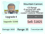 Mountain Cannon Upgrade 4 Card