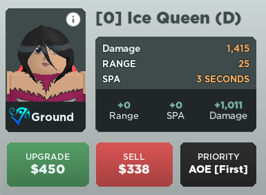 Ice Queen (Rukia Kuchiki), Roblox: All Star Tower Defense Wiki