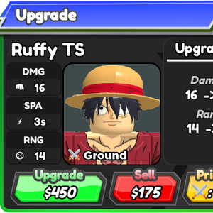 Ruffy (Kid) - Kid Luffy, Roblox: All Star Tower Defense Wiki