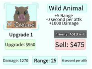 Wild Animal Upgrade 1 Card