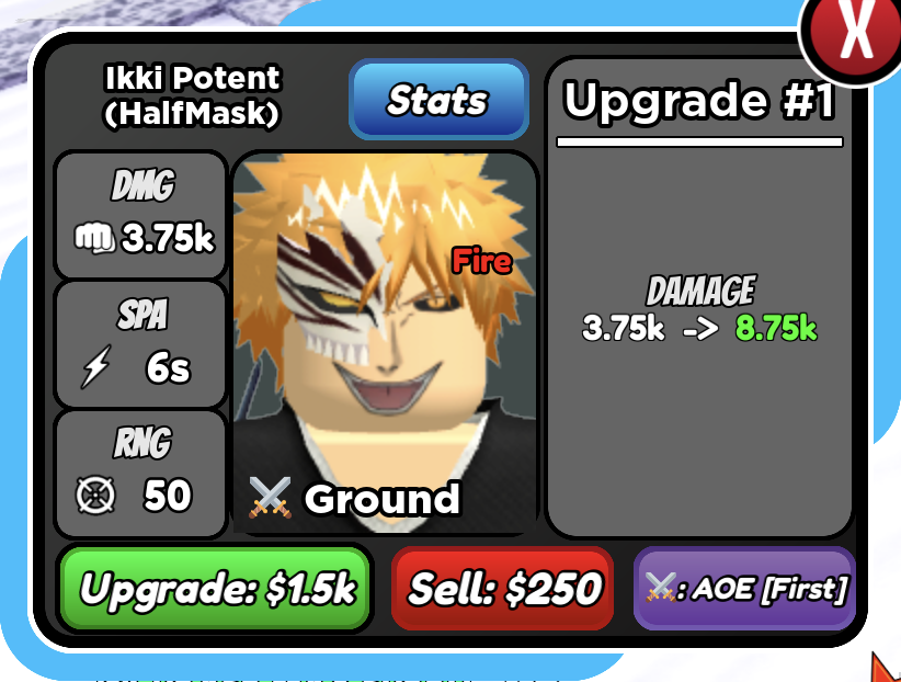 Ikki (Ichigo), Roblox: All Star Tower Defense Wiki