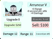 Arruncur V Base Upgrade Card