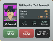 Kosuke (Full Samurai) Deployment Card