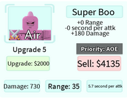 Super Boo Upgrade 5 Card