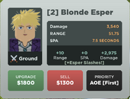 Blonde Esper Upgrade 2 Card