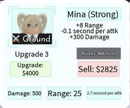 Mina (Strong) Upgrade 3 Card