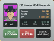 Kosuke (Full Samurai) Upgrade 9 Card