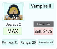 Vampire II Upgrade 2 Card