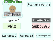 Sword (Maid) Upgrade 5 Card