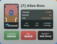 Alien Boss Upgrade 7 Card