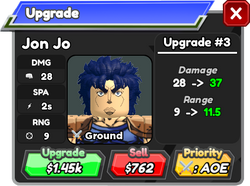 Jon Jo II (Jonathan Joestar), Roblox: All Star Tower Defense Wiki