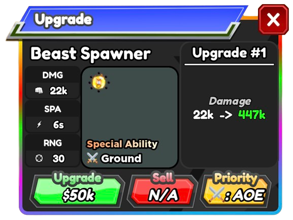 Beast Spawner (Susanoo Armored Kurama), Roblox: All Star Tower Defense  Wiki
