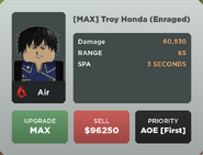 Troy Honda (Enraged) Upgrade 8 Card
