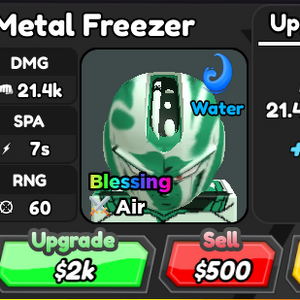 Metal Freezer (Meta-Cooler)  Roblox: All Star Tower Defense Wiki