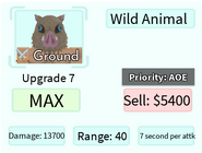 Wild Animal Upgrade 7 Card