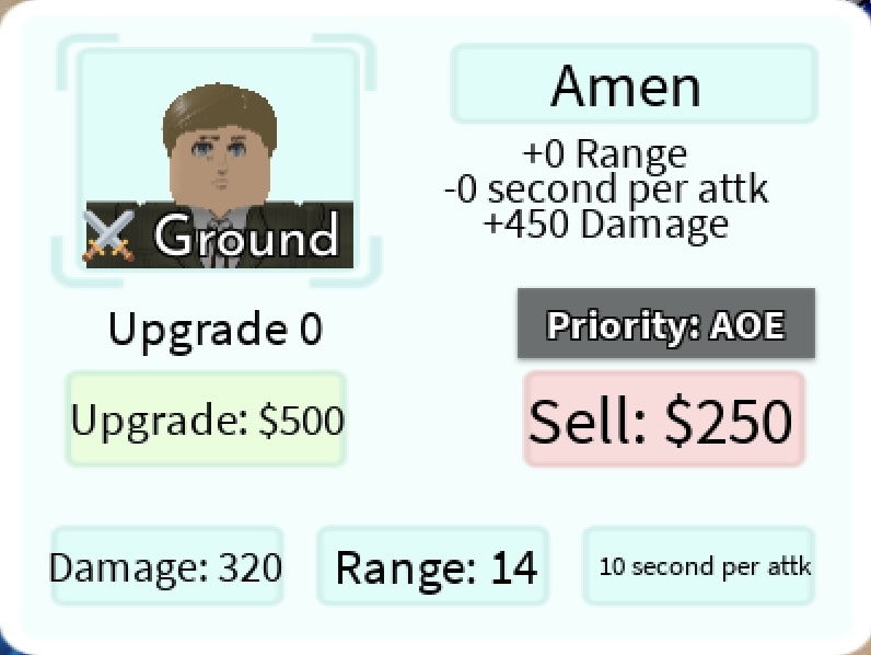 Amen (Armin Arlert), Roblox: All Star Tower Defense Wiki