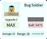 Bug Soldier Upgrade 2 Card