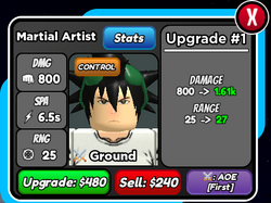 Martial Artist (Jin Mori)  Roblox: All Star Tower Defense Wiki