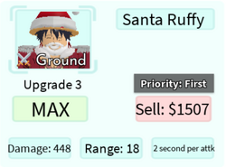 Ruffy (Monkey D. Luffy), Roblox: All Star Tower Defense Wiki