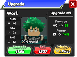 Worl (Ultra) - Deku (Full Cowling 100%), Roblox: All Star Tower Defense  Wiki