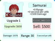 Samurai upgrade 1