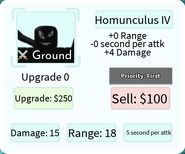 Homunculus IV Deployment Card