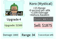 Zoro (Mystical) Upgrade 4 Card