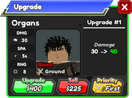 Organs Base Upgrade Card