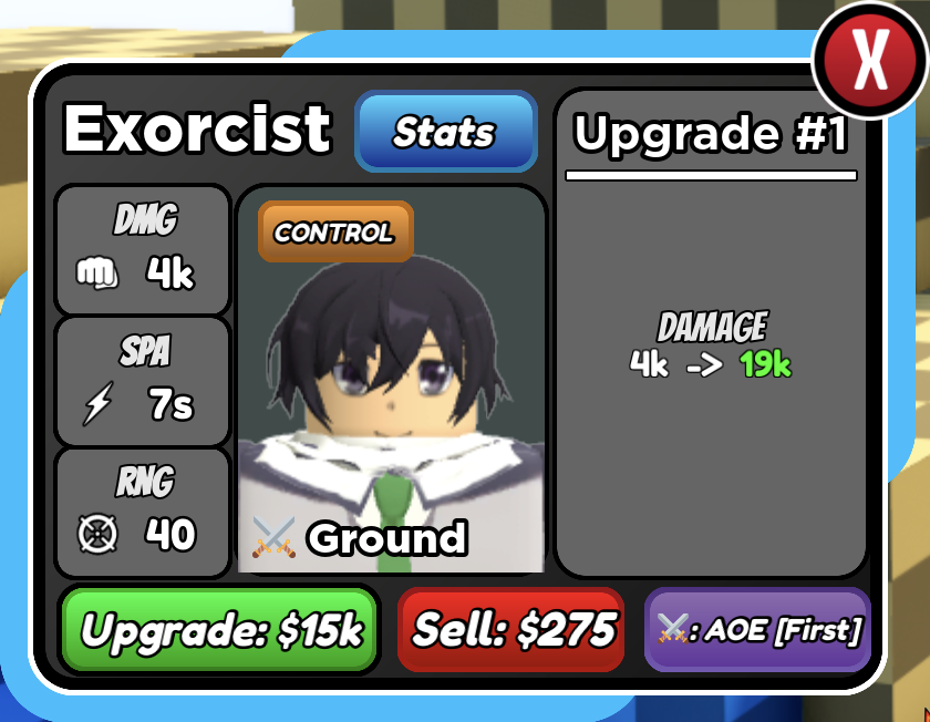 Exorcist (Seika Lamprogue), Roblox: All Star Tower Defense Wiki